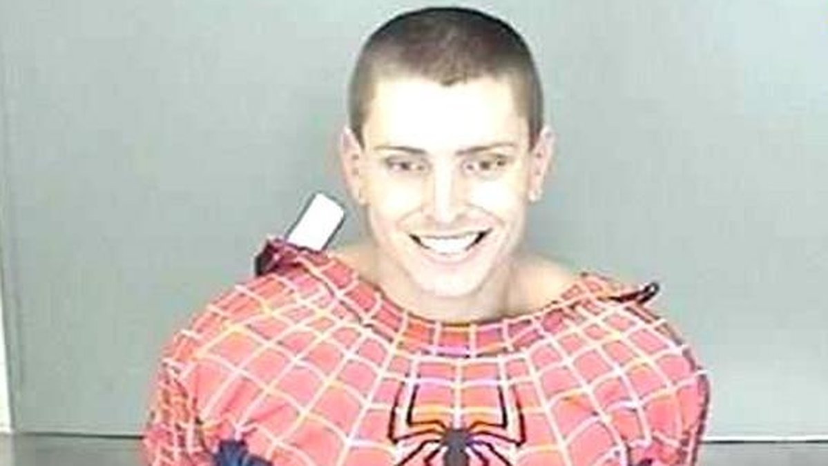 Efter att ha försökt stjäla en väska från en kvinna kunde "Spindelmannen" gripas. Till polisen sa han att han kostym var en del av hans plan.